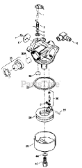 Lawn-Boy 10305 - Lawn-Boy Silver Series Walk-Behind Mower (SN: 006900001 - 006999999) (1996) CARBURETOR NO. 632681