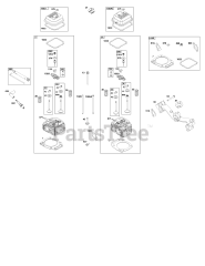 Briggs & Stratton 305447-0191-B5 - Briggs & Stratton Horizontal Engine Cylinder Head Group