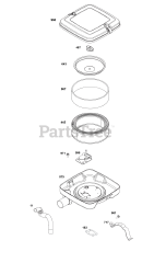 Briggs & Stratton 356447-0158-B5 - Briggs & Stratton Horizontal Engine Air Cleaner Group