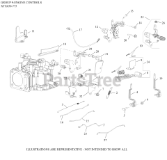 Kohler XTX775-3121 - Kohler XTX Series Engine, Made for MTD, 7.75 ft-lbs, 173cc 09 Engine Controls