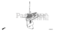 Honda BF15 DK0 SHSA (BALJ) - Honda Outboard Engine, Made in Japan (SN: BALJ-1400001 - BALJ-9999999) GEAR CASE ASSY.