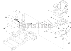 Toro 78928 (6000) - Toro 72" Z Master Zero-Turn Mower, Side-Discharge Deck (SN: 312000001 - 312999999) (2012) SEAT MOUNTING ASSEMBLY