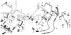Honda HR214 PXA#1 (HR214) - Honda 21" Walk-Behind Mower, Made in USA (SN: HR214-6000001 - HR214-9999999) HR214 HANDLEBAR