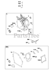 Briggs & Stratton 130G32-0123-H5 - Briggs & Stratton Horizontal Engine Cylinder Group
