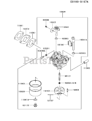 Kawasaki FJ180V-BM07 - Kawasaki Engine CARBURETOR(BM07/CM07)