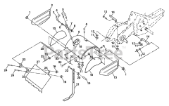 Husqvarna CRT 52 (954140020-A) - Husqvarna Rear-Tine Tiller (1997-01) Tine Shield