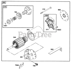 Briggs & Stratton 190432-6115-01 - Briggs & Stratton Horizontal Engine Electric Starter