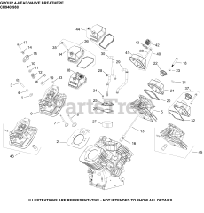 Kohler ECH940-3017 - Kohler Command PRO EFI Engine, Basic Version, 35hp 04 CylinderHead/Breather