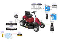 Murray 13BC26JD058 - Murray Lawn Tractor (2017) Label Map