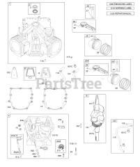 Briggs & Stratton 356777-0110-E1 - Briggs & Stratton Vertical Engine Crankcase Cover/Sump &amp; Gasket, Cylinder, Piston/Rings/Connecting Rod, Crankshaft