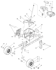 Beal EBL 125380 G (7800496) - Beal 38" Lawn Tractor, Gear Drive, 12.5hp (2009) Steering Group (7500502_7501199_7501296)