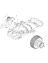 White Outdoor Z-165 (53CA1A3G190) - White Outdoor 42" Zero-Turn Mower Fuel Tank &amp; Drive Wheels