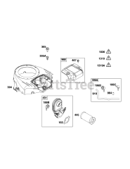 Briggs & Stratton 44N677-0062-B5 - Briggs & Stratton Vertical Engine Blower Housing and Air Cleaner Group