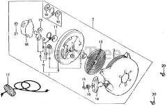Honda E1500 K4 A (E1500) - Honda Generator, Made in Japan (SN: E1500-3000008 - E1500-9999999) RECOIL STARTER