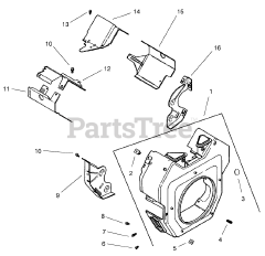 Toro 73471 (518 xi) - Toro Garden Tractor (SN: 000000001 - 000999999) (2000) Group 6-Blower Housing Baffles (model 73542 73570)