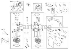Briggs & Stratton 386447-3202-B5 - Briggs & Stratton Horizontal Engine Cylinder Head Group