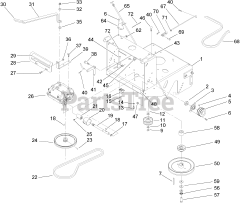 Toro 30694 - Toro 36" Walk-Behind Mower, Fixed Deck, T-Bar, Gear Drive (SN: 260000001 - 260999999) (2006) Transmission Drive Assembly