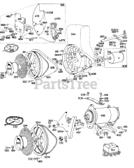 Briggs & Stratton 140202-5050-11 - Briggs & Stratton Horizontal Engine Electric Starter, Rewinds