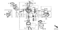 Honda GX270 UT QXU (GCAJT) - Honda Engine, Made in Thailand (SN: GCAJT-1000001 - GCAJT-9999999) CARBURETOR (1)