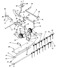 Cub Cadet 339 (190-339-100) - Cub Cadet Dethatcher Attachment (1994) Tine De-Thatcher