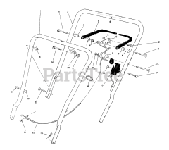 Toro 16576 - Toro Walk-Behind Mower (SN: 000000001 - 000999999) (1990) Handle Assembly