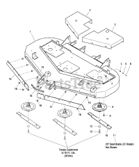 Ferris 5000/72RCE (5900205) - Ferris 72" Rear-Discharge Mower Deck (SN: 1210 & Above) 72" Mower Deck - Housing, Covers, Spindles &amp; Blades - Rear Discharge