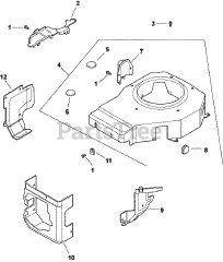 Kohler CV13-21503 - Kohler Command PRO Engine, Basic Version, 13hp, 9.7kW Blower Housing &amp; Baffles 6-27-43