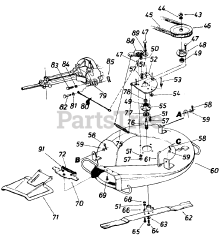 MTD 190-795-000 - MTD Mower Deck Assembly Only (1987)
