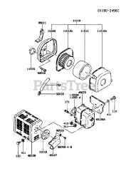 Kawasaki FA130D-ES01 - Kawasaki Engine AIR-FILTER/MUFFLER