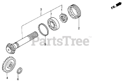 Honda H4518 H HSA/C (MZAT) - Honda Lawn Tractor, Made in Japan (SN: MZAT-3000001 - MZAT-3999999) INPUT SHAFT (H4514H, H4518H)