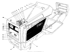 Toro 59147 - Toro 38" Side-Discharge Mower Deck for Model 59365 Tractor (SN: 006000001 - 006999999) (1986)