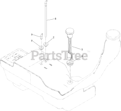 Toro 74874 (X 4850) - Toro 48" Titan Zero-Turn Mower (SN: 400000000 - 409239999) Fuel Tank Assembly No. 133-4484