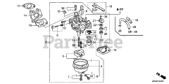 Honda GX240 UT1 LX2 (GCATT) - Honda Engine, Made in Thailand (SN: GCATT-1000001 - GCATT-9999999) CARBURETOR (1)