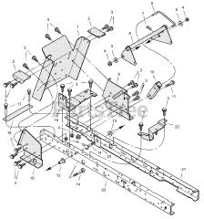 Murray 46103x50C - Murray 46" Garden Tractor (2001) Rear Frame Assembly