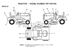 Winston Pro WP 145H42 E - Winston Pro Lawn Tractor (1998)