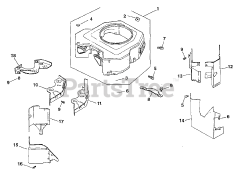 Kohler CV22-67518 - Kohler Command PRO Engine, Made for MTD, 23hp, 17.2kW Blower Housing &amp; Baffles 6-24-37 (TP-2461) Rev 10/12/2006
