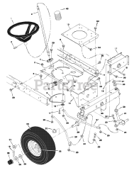 Murray 40530x92A - Murray 40" Lawn Tractor (1997) Steering