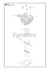 Husqvarna 236 R - Husqvarna Brush Cutter (SN: 20090100001 - 20143600000) CYLINDER PISTON