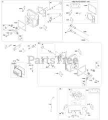 Briggs & Stratton 49G575-0110-E2 - Briggs & Stratton Vertical Engine Cylinder Head, Gasket Set-Valve, Valves