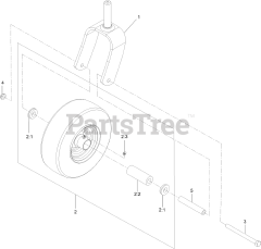 Toro 39514 - Toro 24" Stand-On Aerator (SN: 415300000 - 416399999) Caster Wheel Assembly