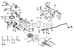 Poulan Pro PP 1844 - Poulan Pro Lawn Tractor TRANSAXLE AND REAR WHEEL