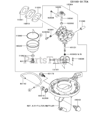 Kawasaki FJ180V-BM17 - Kawasaki Engine CARBURETOR(BM17/CM17)