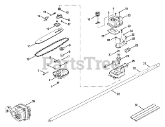 Ryobi RY 52003 A (TP 30) - Ryobi Pole Saw Bar &amp; Chain/Pruner Assembly