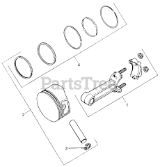 Cub Cadet 1541 (141-651-100) - Cub Cadet Garden Tractor (SN: 800000 - 816508) Piston &amp; Rod