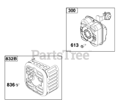 Briggs & Stratton 93J02-0189-F1 - Briggs & Stratton Vertical Engine Exhaust Group