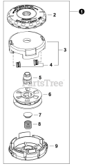 Shindaiwa 78890-21050BLA (99922238085) - Shindaiwa Speed-Feed 500 Head