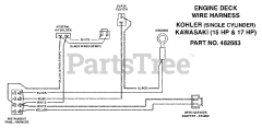 Scag SWZ-17KA - Scag Walk-Behind Mower, 17hp Kawasaki (SN: 8200001 - 8209999) Engine Deck Wire Harness
