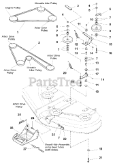 Simplicity 1692702 - Simplicity Landlord 50" Garden Tractor, 18hp 44" &amp; 50" Mower Deck - Clutch &amp; Support Group