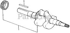 Honda E1500 K4 A (E1500) - Honda Generator, Made in Japan (SN: E1500-3000008 - E1500-9999999) CRANKSHAFT