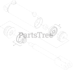Toro 22328 HD (TX 1000) - Toro Dingo Wide Track Compact Utility Loader (SN: 414000000 - 999999999) Hydraulic Cylinder Assembly No. 139-0779